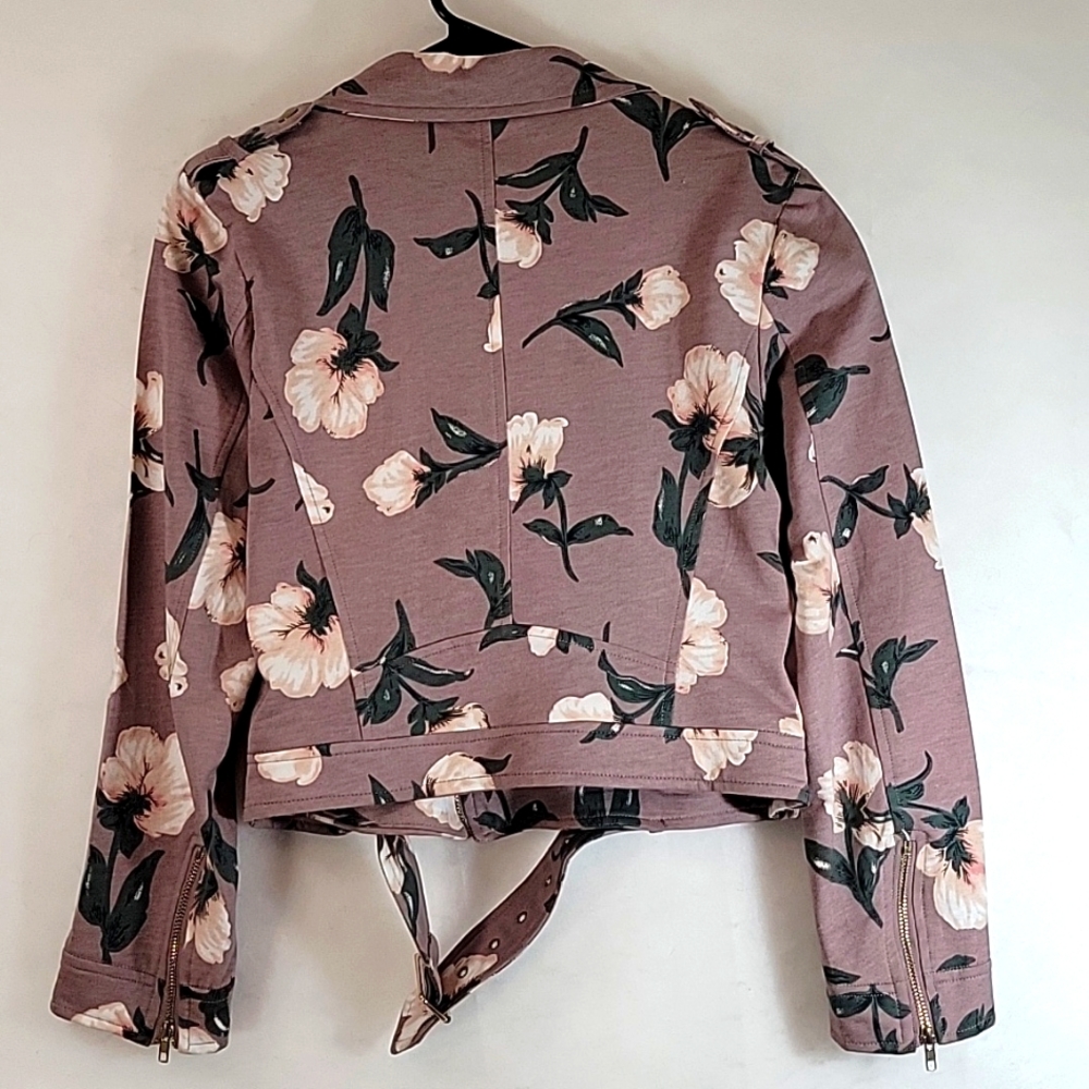 Roly Poly Floral Bomber Jacket w Brass Detail  Size M - Picture 11 of 12